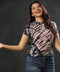 Black & Pink Tie And Dye T-Shirt