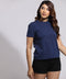 Navy Blue Basic Crew Neck T-Shirt