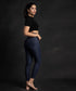 Dark Blue With a Grey Hint High Waist Jean