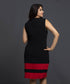 Two Tone Border Aline Dress