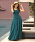 Spaghetti Strap Empire Waist Green Maxi