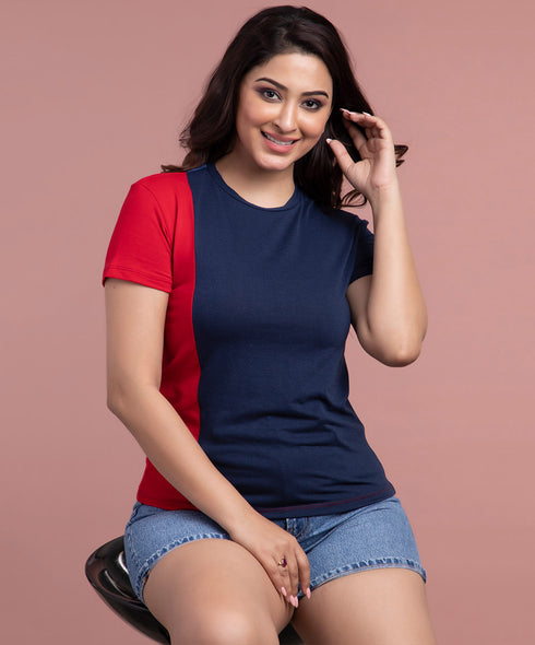 Vertical Side Paneled Active Tshirt