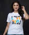 Love Printed T-shirt with A Heart