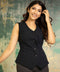 Sleeveless Waist Coat Black Top