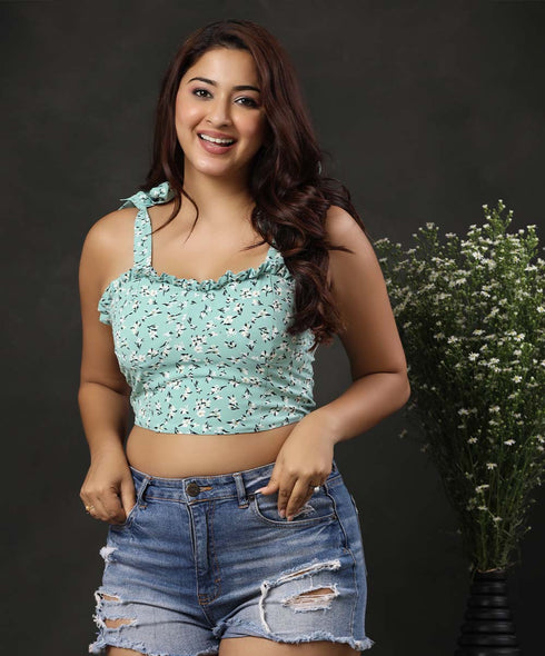 Soft Bustier Strap Tie Top