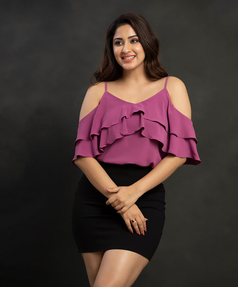 Double Frilled Chiggon Top