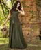 Green Halter Neck Linen Maxi