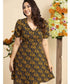 Allover Floral Print Puff Sleeve Dress