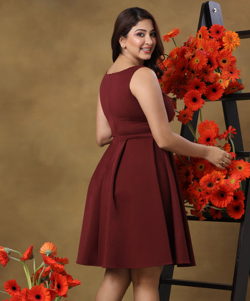 Deep Sweet Heart Neck Dress