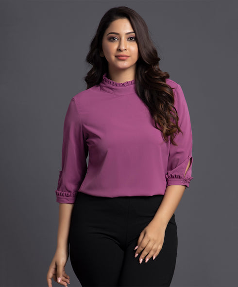 Purple Malbec Frilled Top