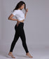 High Waist Light Whiskers Black Jean