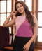 Sleeveless Paneled Chiffon Purple Top