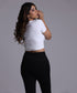 High Waist Light Whiskers Black Jean