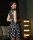 Navy Blue Printed Dress
