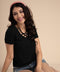 Black Criss Cross Basic Tshirt