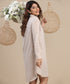 Beige Color Loose Fitted Shirt Dress