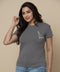 Pocket Size Printed Crew Neck Tshirt