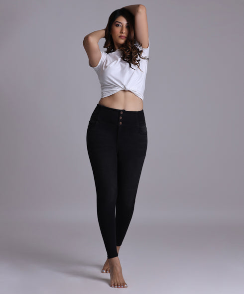 High Waist Skinny Black Jean