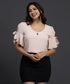 Sleeve Tie-up Detailed Top Blush Beige