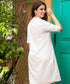 White Shirt Dress With Black Button