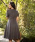 Grey Sweetheart Girly Linen Dress