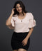 Sleeve Tie-up Detailed Top Blush Beige