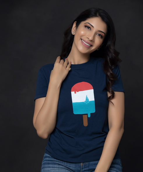 Popsicle Printed Sailor Crew Neck T-shirt