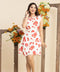 Mini Floral Dress Sideneck Tie Dress