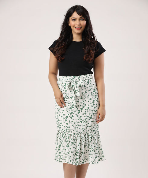Printed Two Layer Skirt