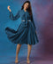 Long Sleeve Puffed Chiffon Festive Dress