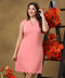Scalloped Edged Mini Pink Dress