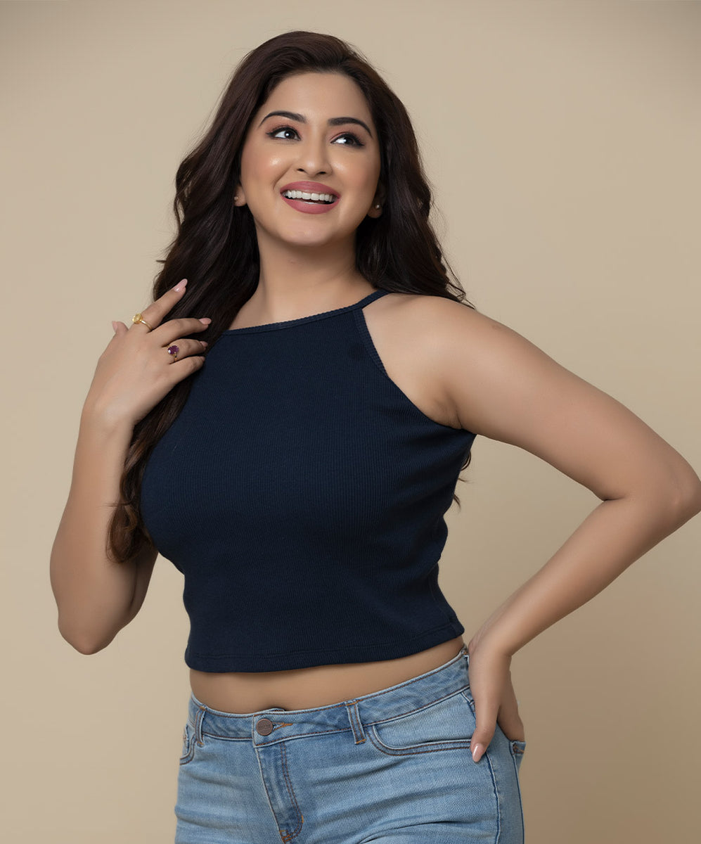 ADORA Ruffled Grecian Neck Top
