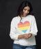 Long Sleeve Colorful Heart Printed T-shirt