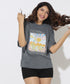 Desert Dream Printed Gray Marl Oversize TShirt
