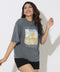 Desert Dream Printed Gray Marl Oversize TShirt