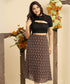 Aline Flared Printed Chiffon Skirt