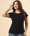 Black Fitted For Flaunting Knit Top