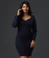 Autumn Vintage Navy Blue Formal Dress