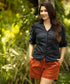 Blue Women Linen Shirt
