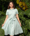 Mint Formal Button Up Linen Shirt Dress