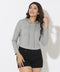 Gray Marl Cropped Hoodie