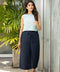 Linen Relax Fitted Navy Blue Pant