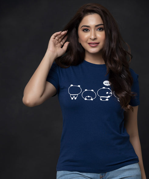 Panda 4 Types Printed T-shirt