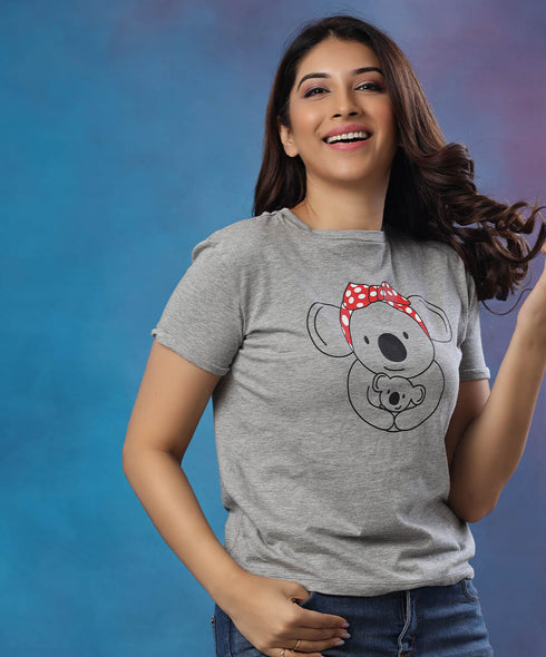 Koala Bear Printed Short Sleeve Tshirt