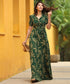 Vintage House Wife Green Printed Dress