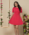 Hot Pink Short Chiffon Dress