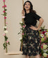 Black Mixed Bunch Floral Mixed Dress