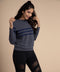 Grey Blue Middle Stripe Long Sleeve Tshirt