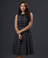 Collared Front Buttoned Check Dress
