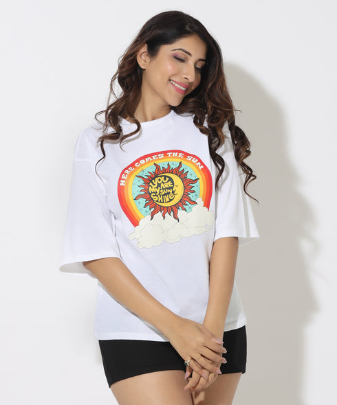 Here Comes the Sun Printed TShirt
